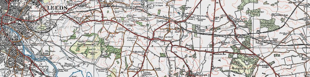 Old map of West Garforth in 1925