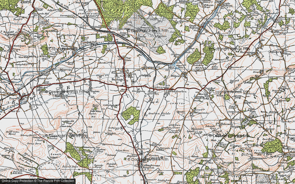 Old Map of West Grafton, 1919 in 1919