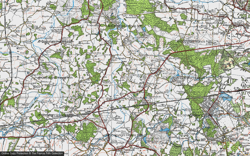 Old Map of West Green, 1919 in 1919