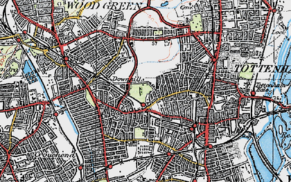 Old map of West Green in 1920