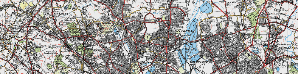 Old map of West Green in 1920