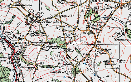 Old map of West Handley in 1923