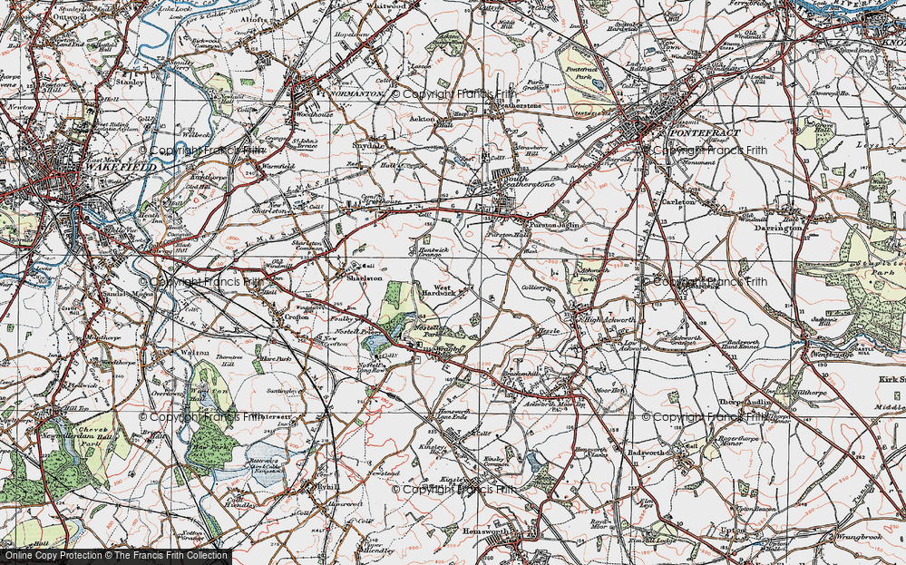 Old Map of West Hardwick, 1925 in 1925