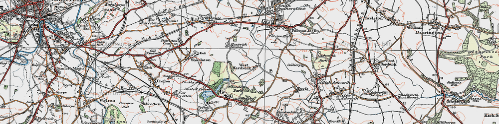 Old map of West Hardwick in 1925