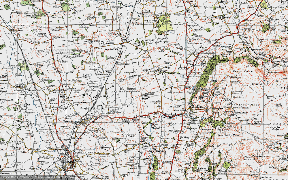 Old Map of Historic Map covering Winton Beck in 1925