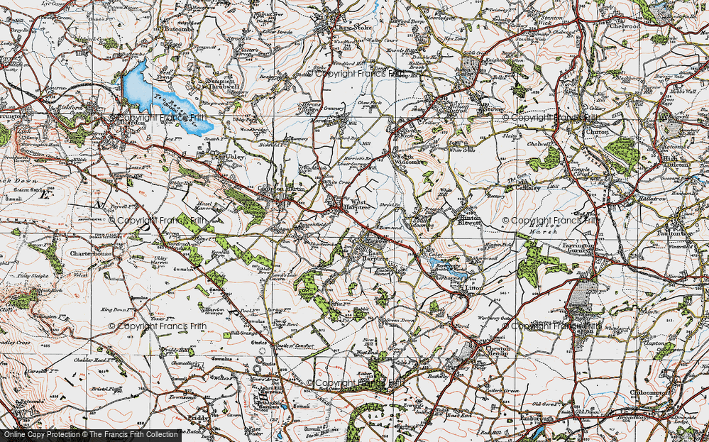 Old Map of West Harptree, 1919 in 1919