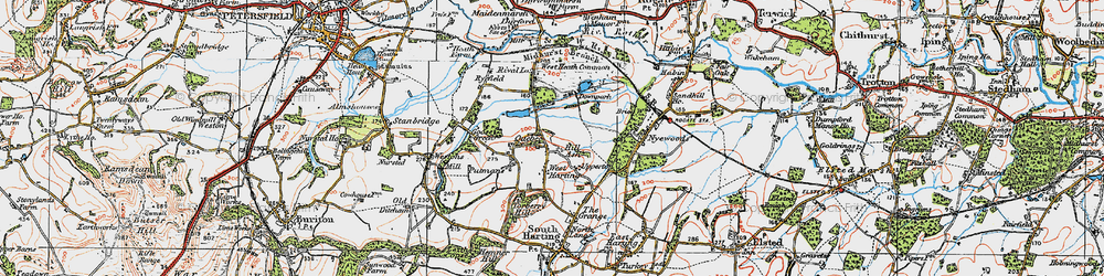 Old map of West Harting in 1919