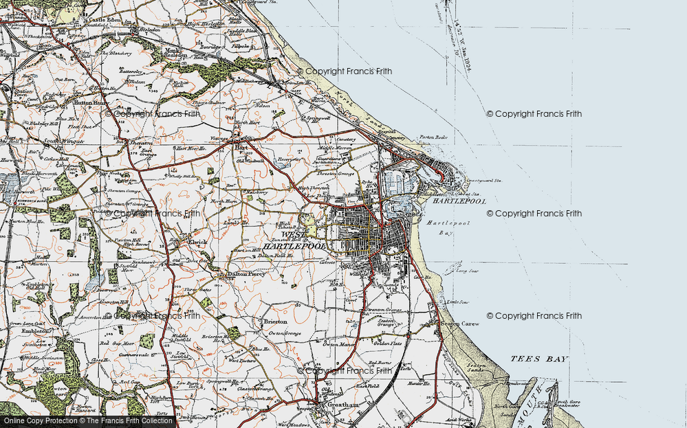 Old Map of West Hartlepool, 1925 in 1925