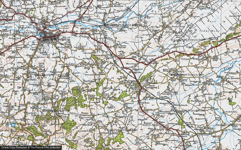 Old Map of West Hatch, 1919 in 1919