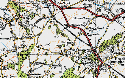 Old map of West Hatch in 1919