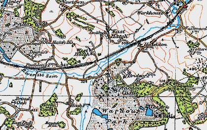 Old map of West Hatch in 1919
