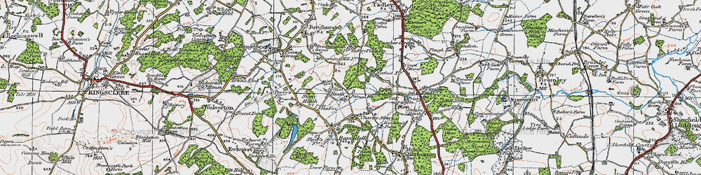 Old map of West Heath in 1919