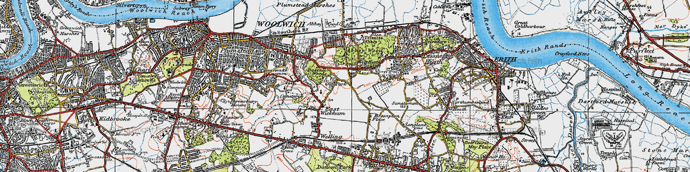 Old map of West Heath in 1920