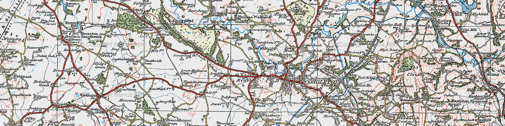 Old map of West Heath in 1923