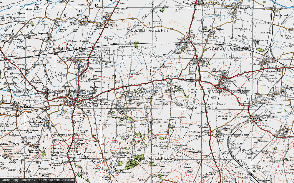 Old Map of West Hendred, 1919 in 1919