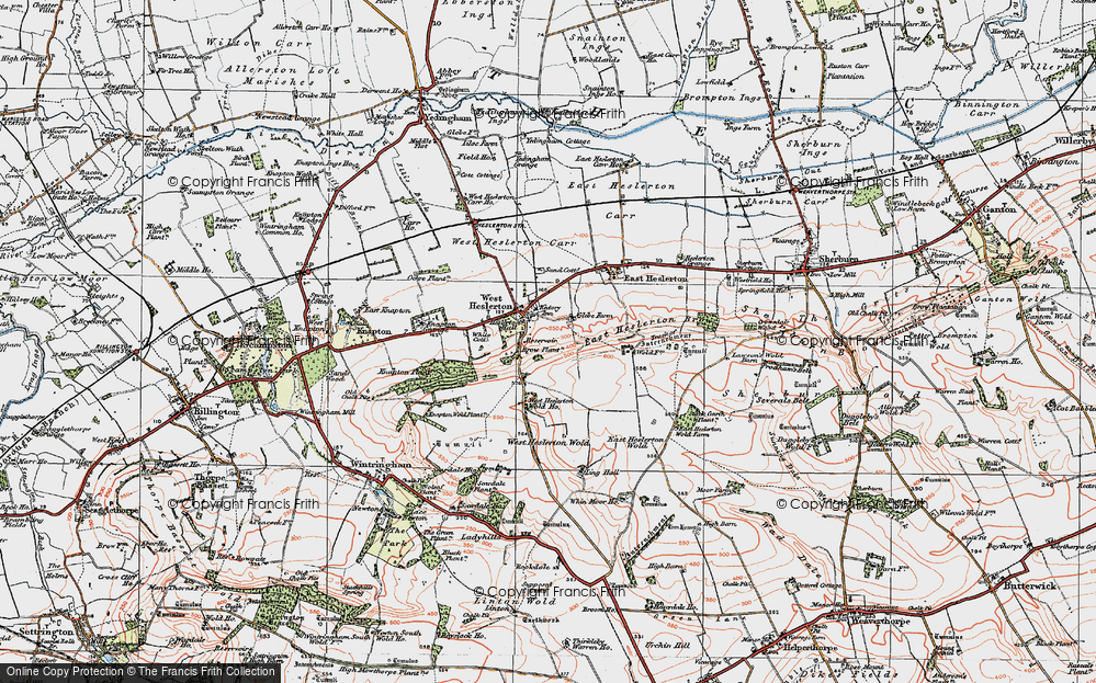 Old Map of West Heslerton, 1925 in 1925