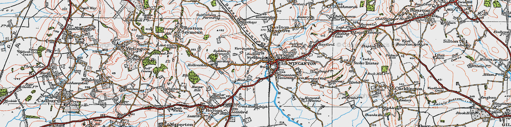 Old map of West Hill in 1919