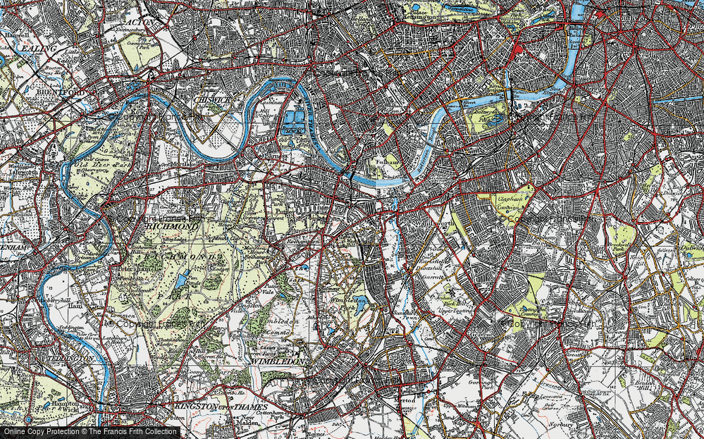 Old Map of West Hill, 1920 in 1920