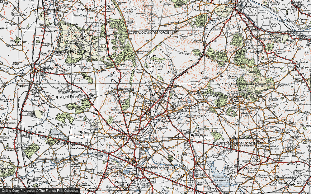 Old Map of West Hill, 1921 in 1921