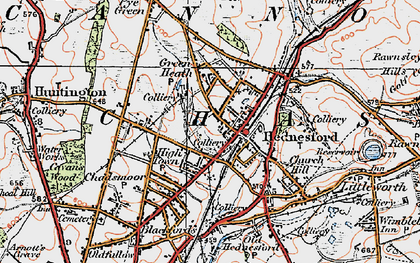 Old map of West Hill in 1921