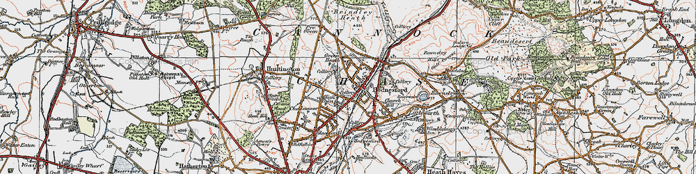 Old map of West Hill in 1921