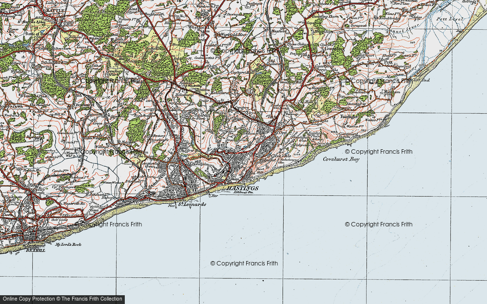 Old Map of West Hill, 1921 in 1921