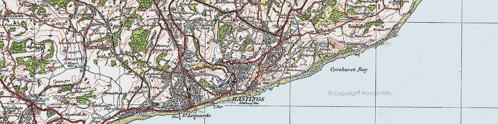 Old map of West Hill in 1921