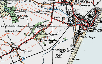 Old map of West Hill in 1924