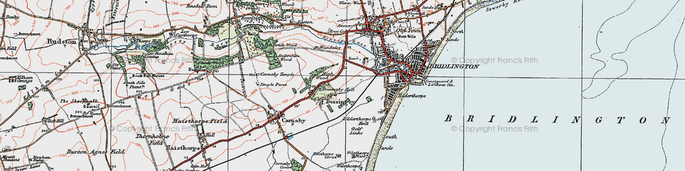 Old map of West Hill in 1924