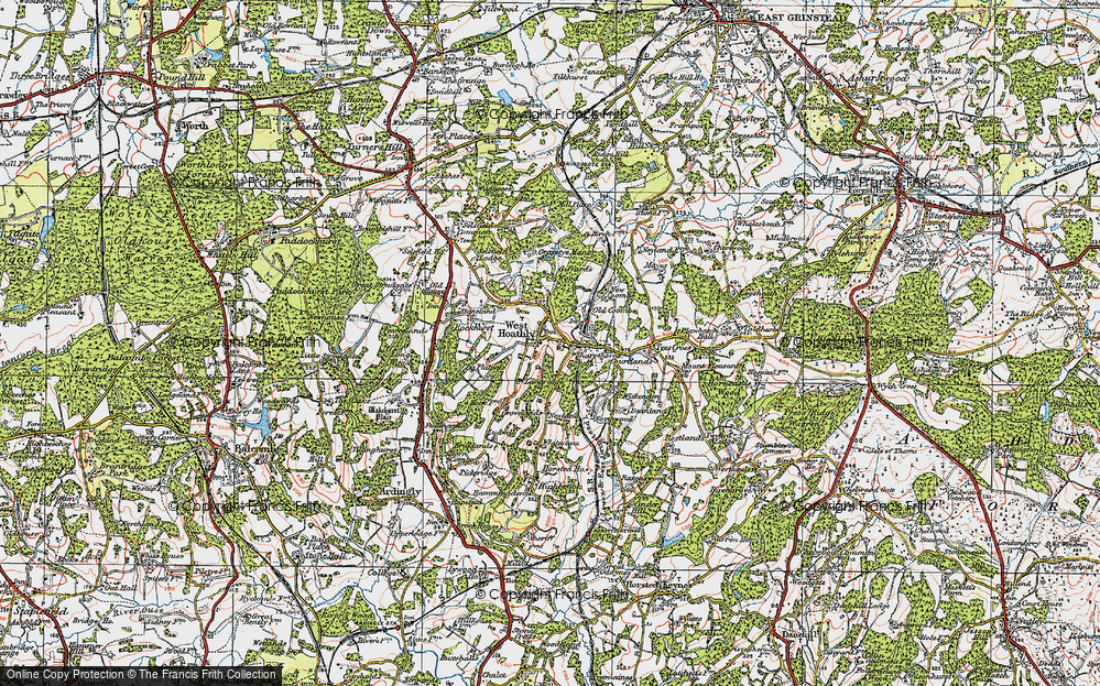 Old Map of West Hoathly, 1920 in 1920