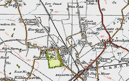 Old map of West Holywell in 1925
