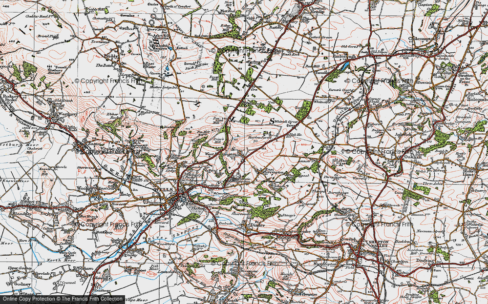 Old Map of West Horrington, 1919 in 1919