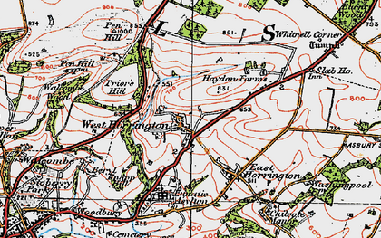 Old map of West Horrington in 1919