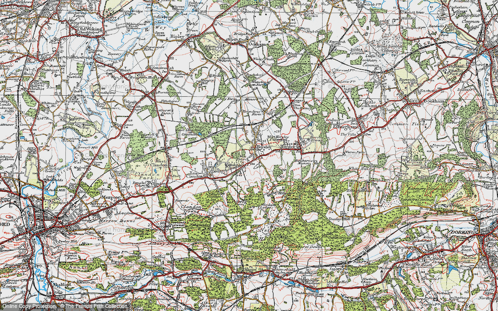 Old Map of West Horsley, 1920 in 1920