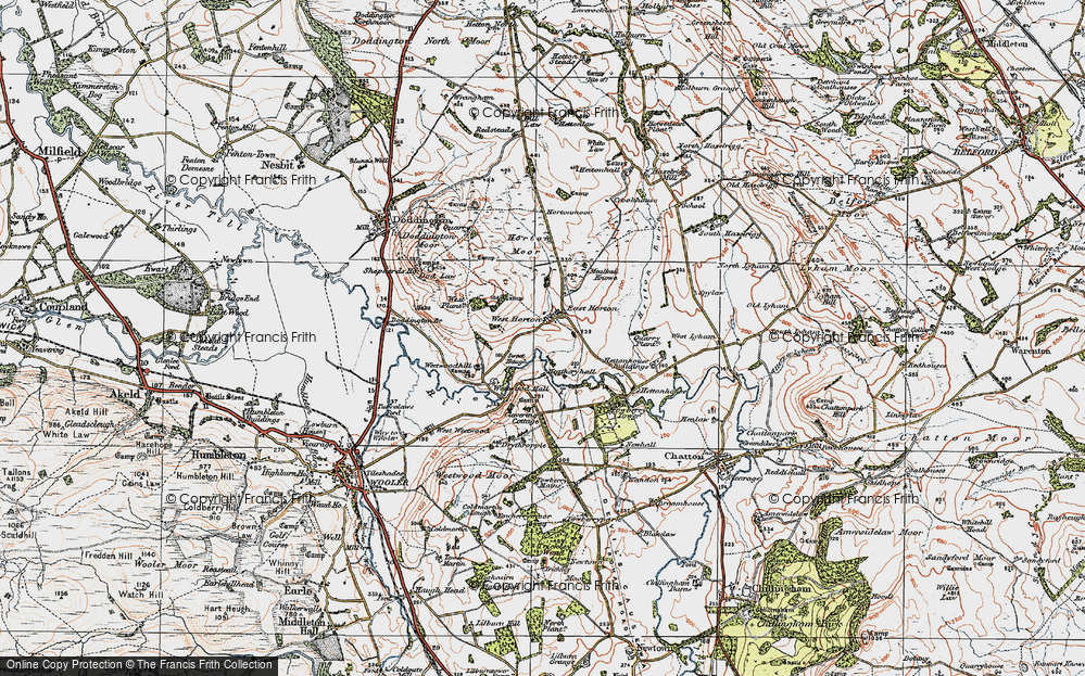 Old Map of West Horton, 1926 in 1926