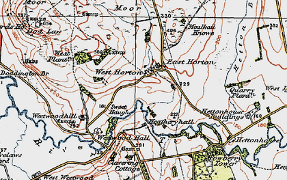 Old map of West Horton in 1926