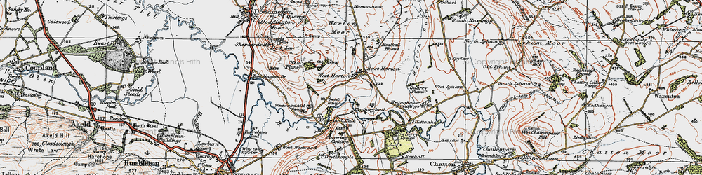 Old map of West Horton in 1926