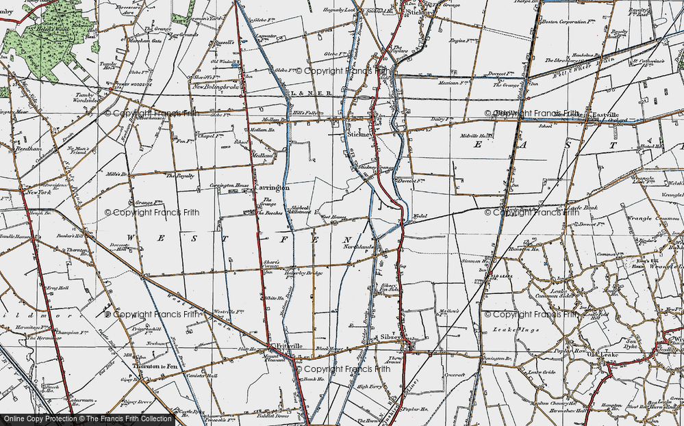 Old Map of Historic Map covering Arkendale in 1923