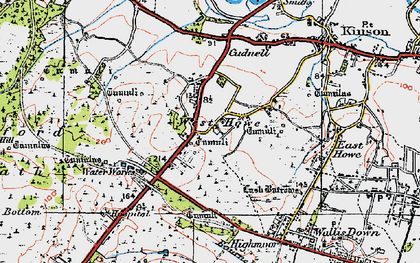 Old map of West Howe in 1919