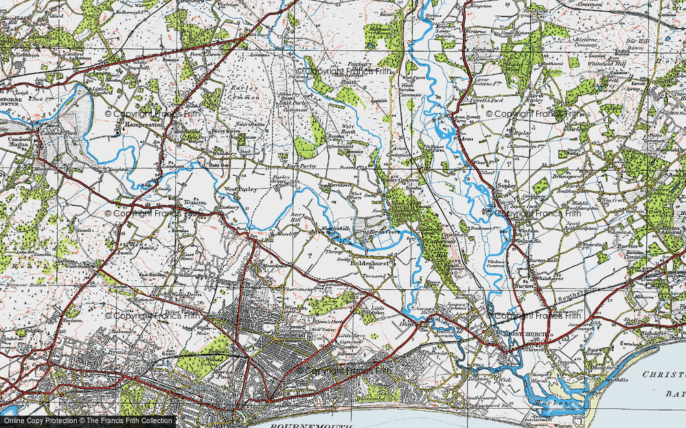 Old Map of West Hurn, 1919 in 1919