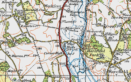 Old map of West Hyde in 1920