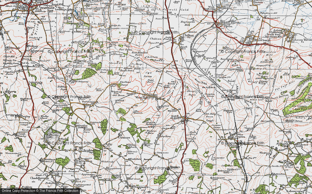 Old Map of West Ilsley, 1919 in 1919