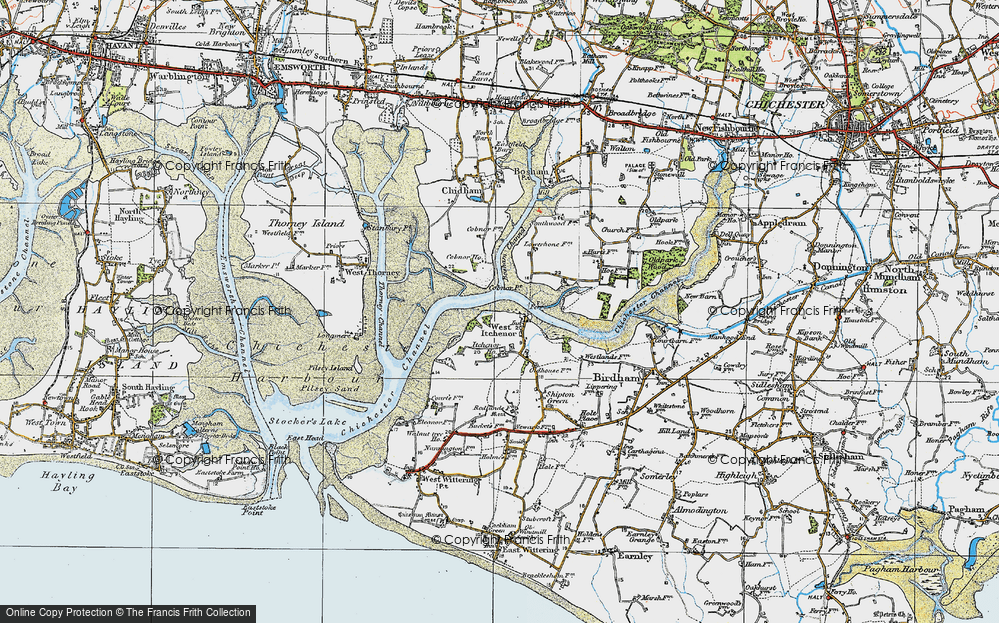 Old Map of West Itchenor, 1919 in 1919