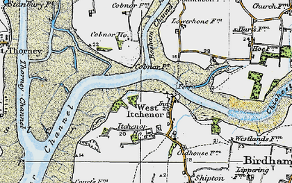 Old map of West Itchenor in 1919