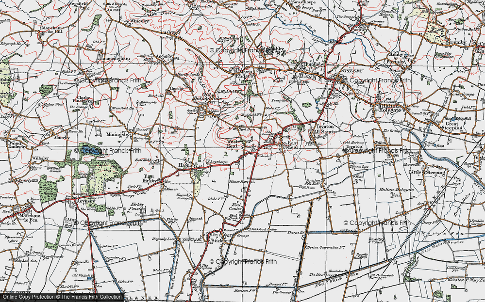 Old Map of West Keal, 1923 in 1923