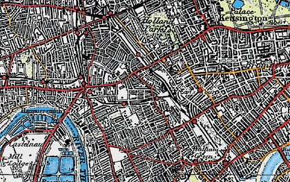 Old map of West Kensington in 1920