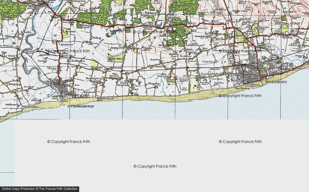 Old Map of West Kingston, 1920 in 1920