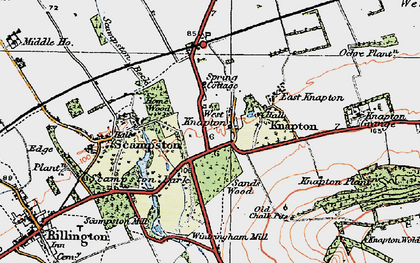 Old map of West Knapton in 1925