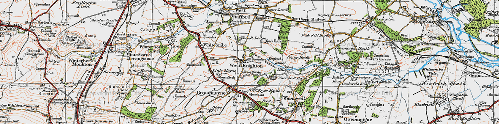 Old map of West Knighton in 1919