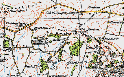 Old map of West Knoyle in 1919